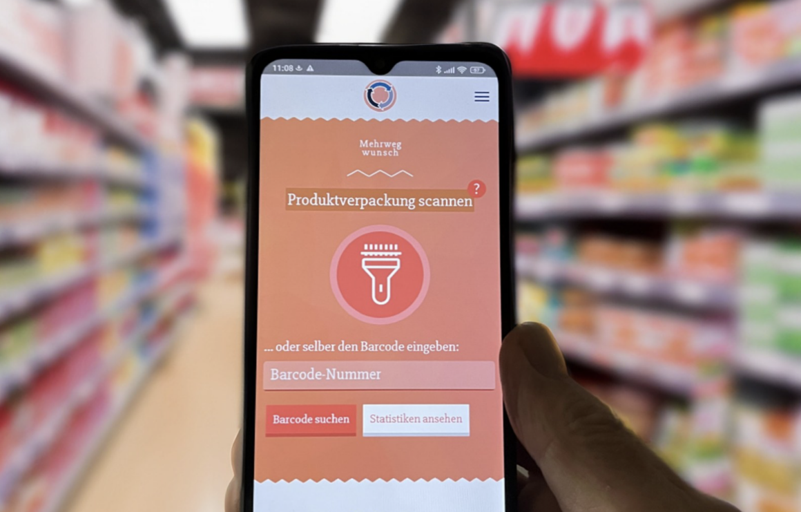 Replace Einweg – Mit Barcode Scan Wunsch nach alternativer Verpackungen senden